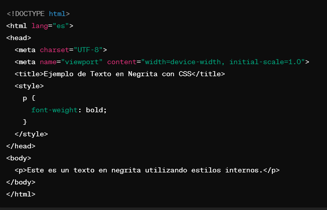 css texto en negrita